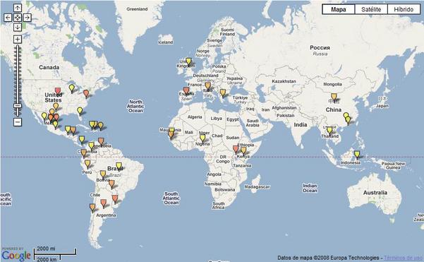 Primer mapa de alertas sanitarias del mundo en Internet 