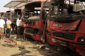 El último atentado con bomba de Boko Haram en la capital de Nigeria, Abuja, el 14 de abril de 2014, dejo 75 personas muertas. Cortesía: Mohammed Lere