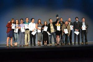 Los ganadores del Premio Latinoamericano de Periodismo de Investigación, que organiza el IPYS, durante el acto de entrega en el marco de la Conferencia Global de Periodismo de Investigación, celebrada en Río de Janeiro entre el 12 y el 15 de octubre de 2013. Crédito: Cortesía de IPYS
