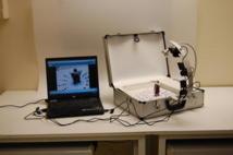 Un escáner rotatorio registra imágenes en 3D de objetos en movimiento