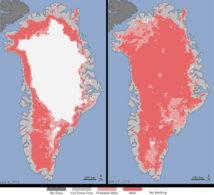 Satélites registran el deshielo repentino de Groenlandia