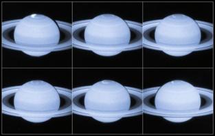 El Hubble captura las auroras ultravioletas de Saturno