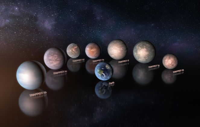 Los siete planetas que orbitan TRAPPIST-1 podrían tener más agua que la Tierra