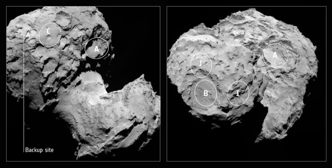 Determinan en qué parte del cometa aterrizará el robot de la sonda Rosetta