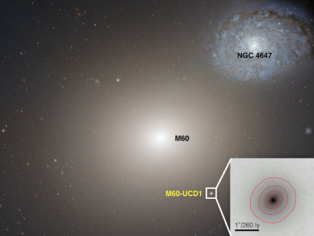 Hallan un agujero negro supermasivo en una galaxia enana ultracompacta