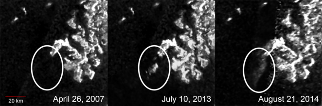 Un rasgo misterioso aparece y desaparece en un mar de Titán, el satélite de Saturno 