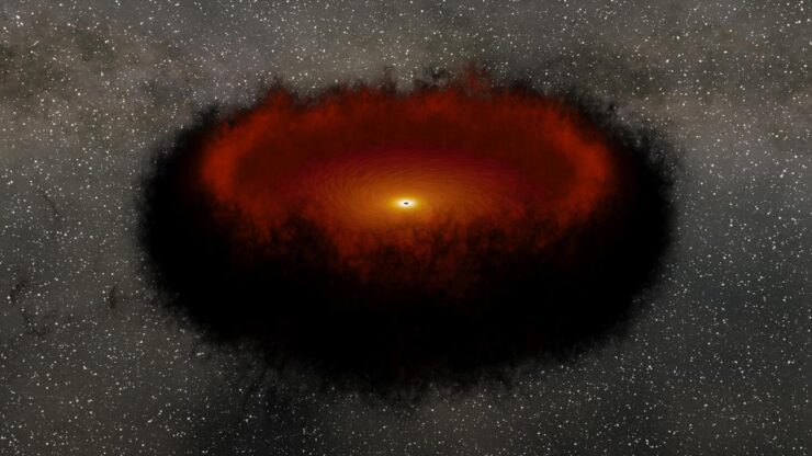 La luz que rodea a los agujeros negros supermasivos revela las distancias cósmicas