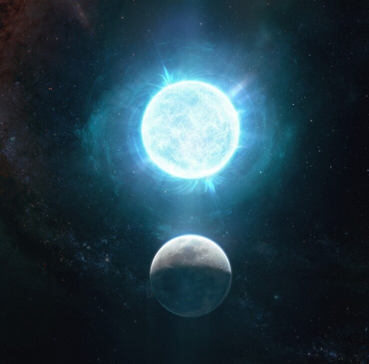 Descubren una estrella del tamaño de la Luna con una masa superior a la del Sol