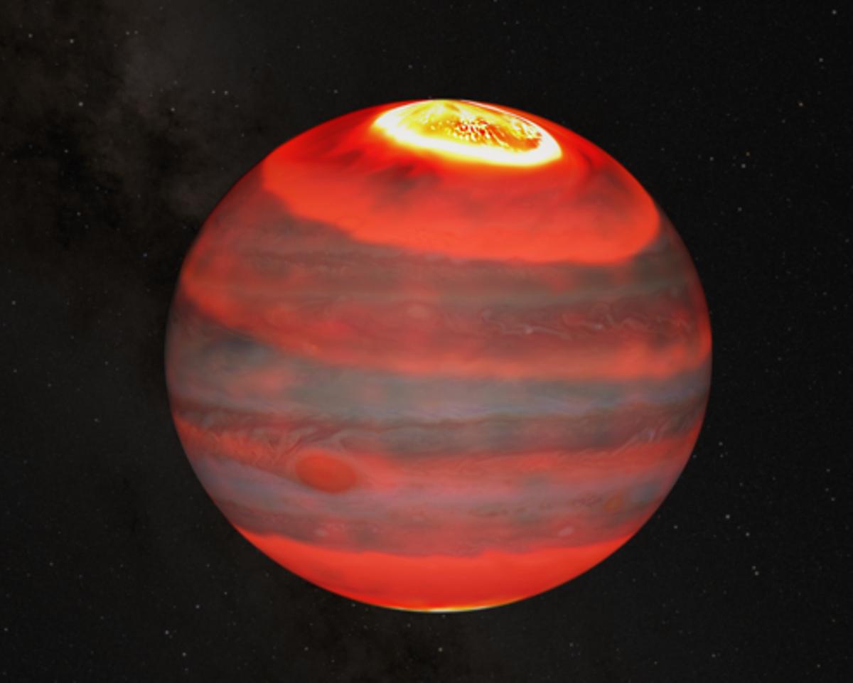 Las auroras de Júpiter provocan el calentamiento del gigante gaseoso y la aurora más poderosa del Sistema Solar